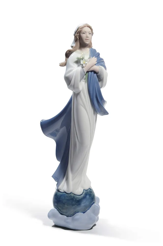 Lladró Sculture Vergine Maria figurina porcellana religiosa
