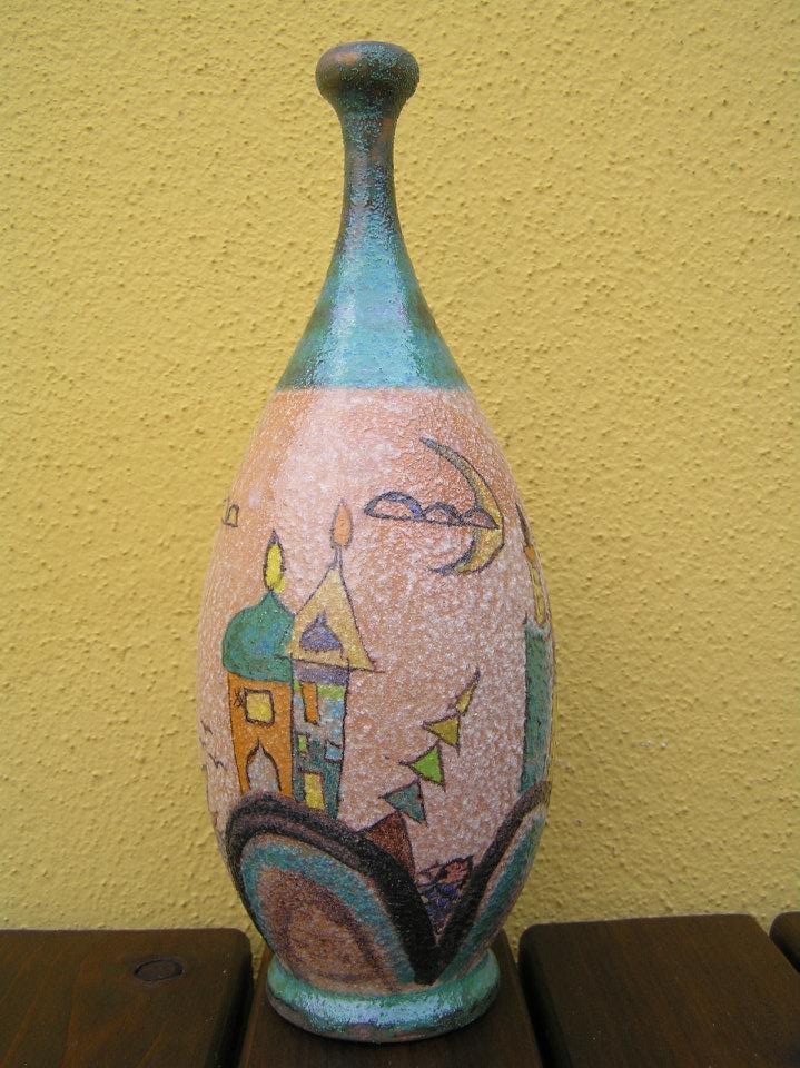 Raffaela Russo Vasi Vaso 13 in ceramica dipinto a mano