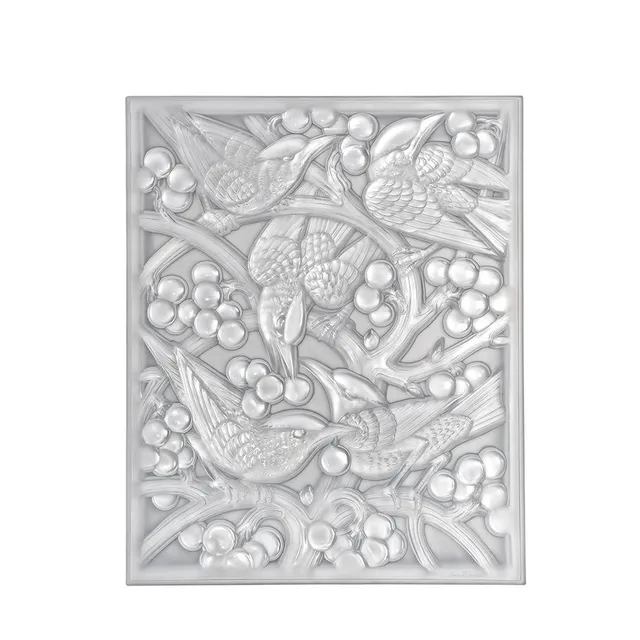 René Lalique Merles et Raisins Pannello Decorativo Cristallo
