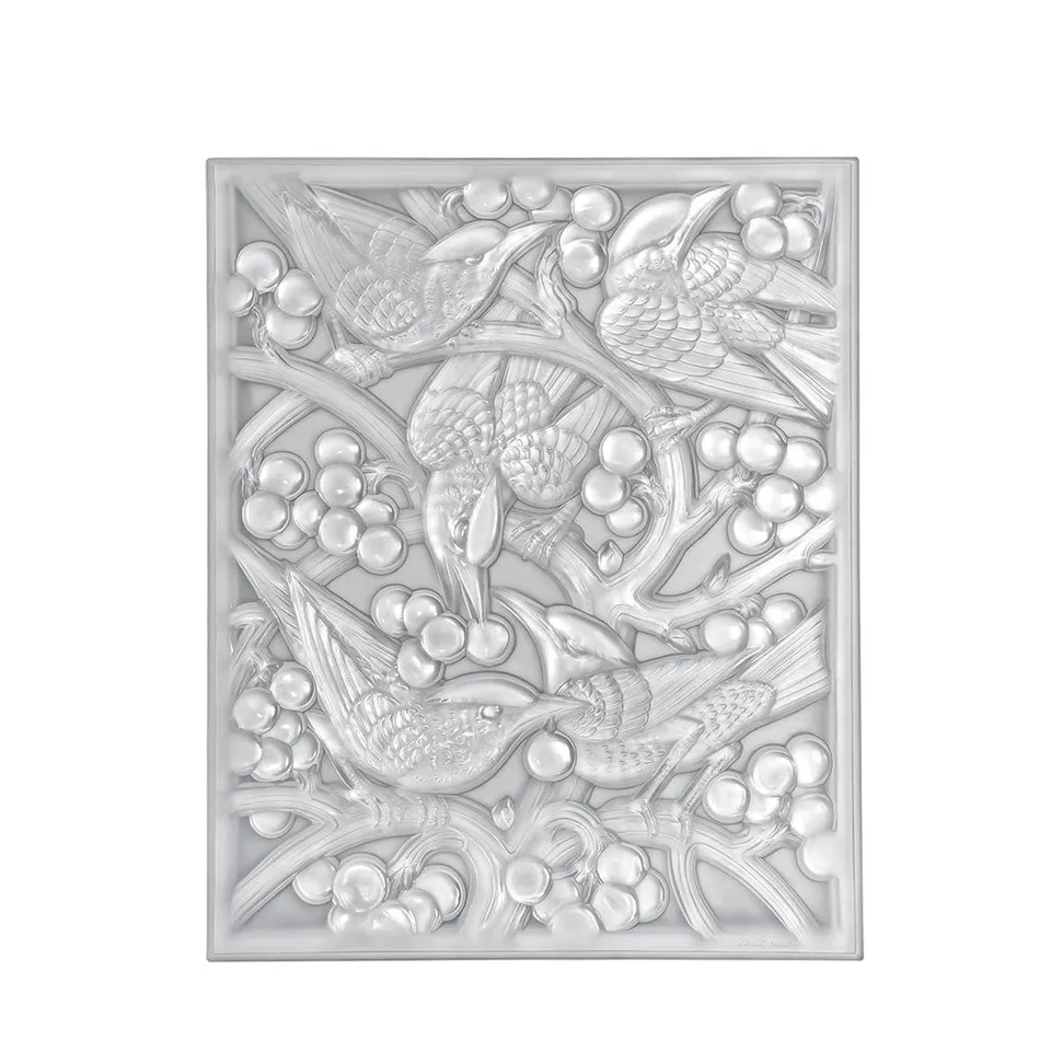René Lalique Merles et Raisins Pannello Decorativo Cristallo
