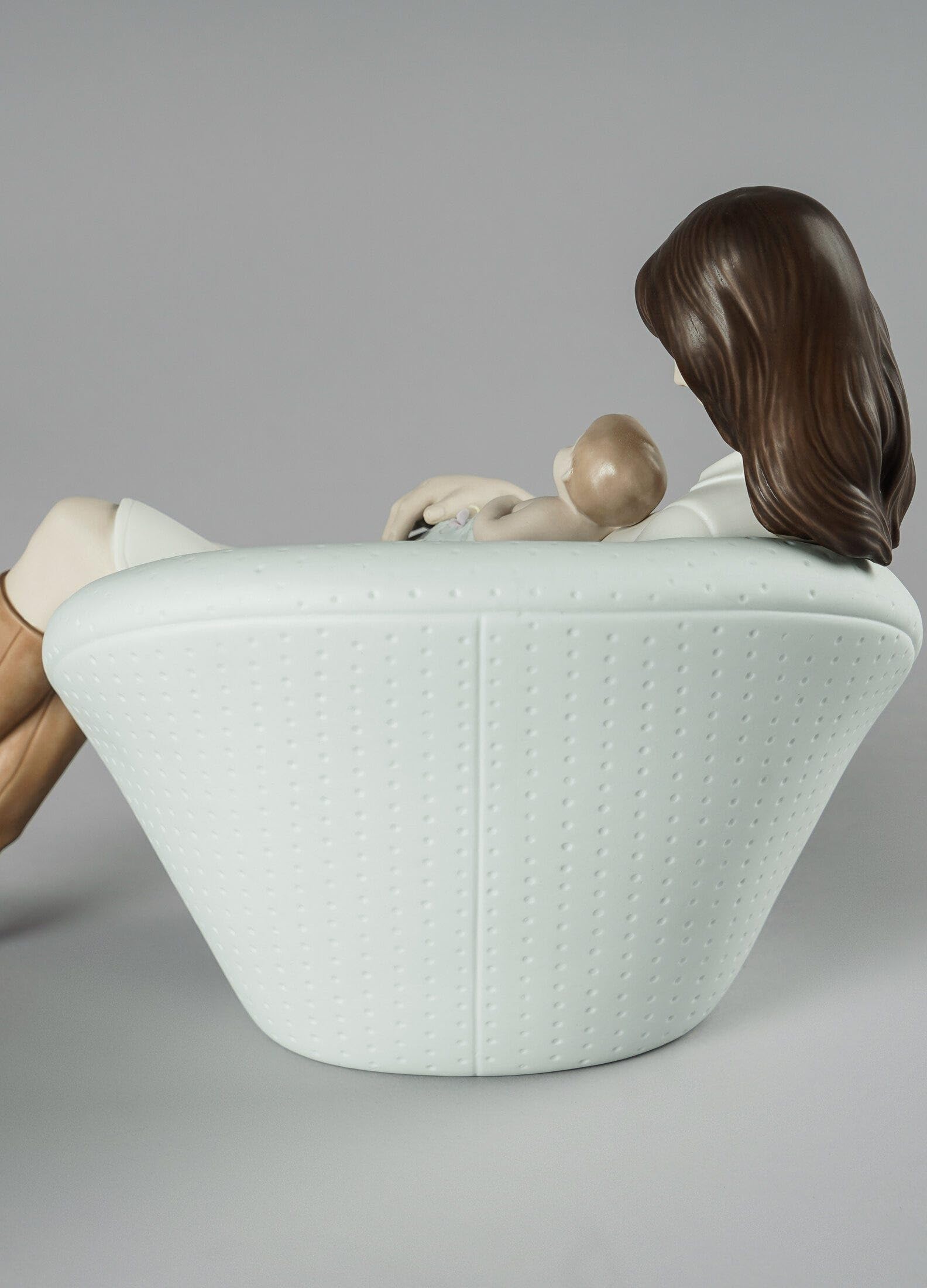 Lladró Sculture Dormendo con Mamma Figurina Porcellana Opaca Colori