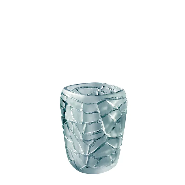 Lalique Magnitude Vaso Cristallo Blu Persépolis Taglia M
