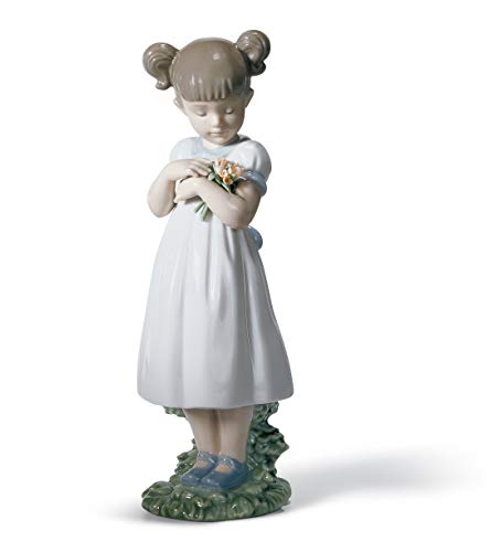 Lladró Sculture Bimba Fiori per Mamma Figurina Porcellana