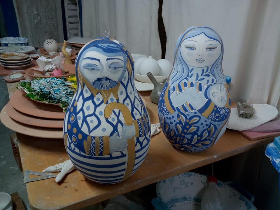 Raffaela Russo Arredo Matrioska in ceramica 01 dipinta a mano