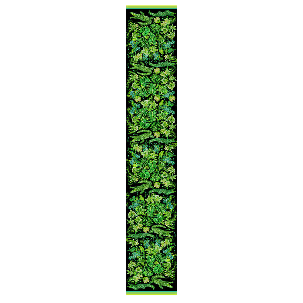 René Lalique by Ginny Litscher foulard seta verde jungle