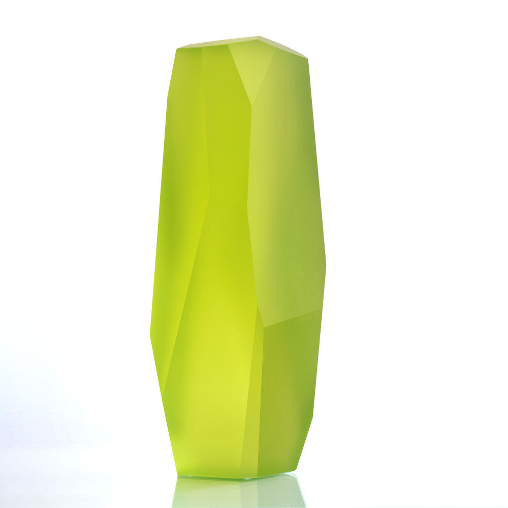 Lalique Art Rockstone 40 Scultura Cristallo Giallo