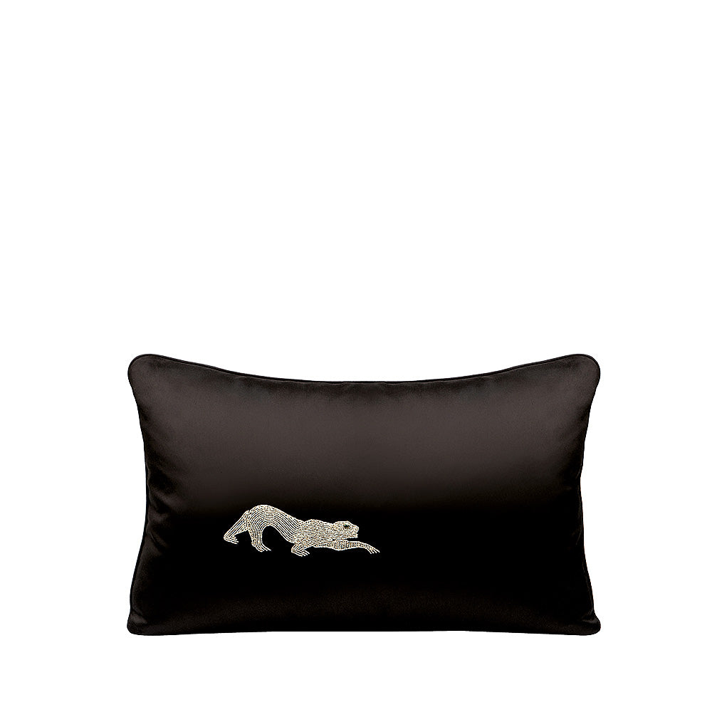 Lalique Textiles Panthère cuscino piccolo con perline