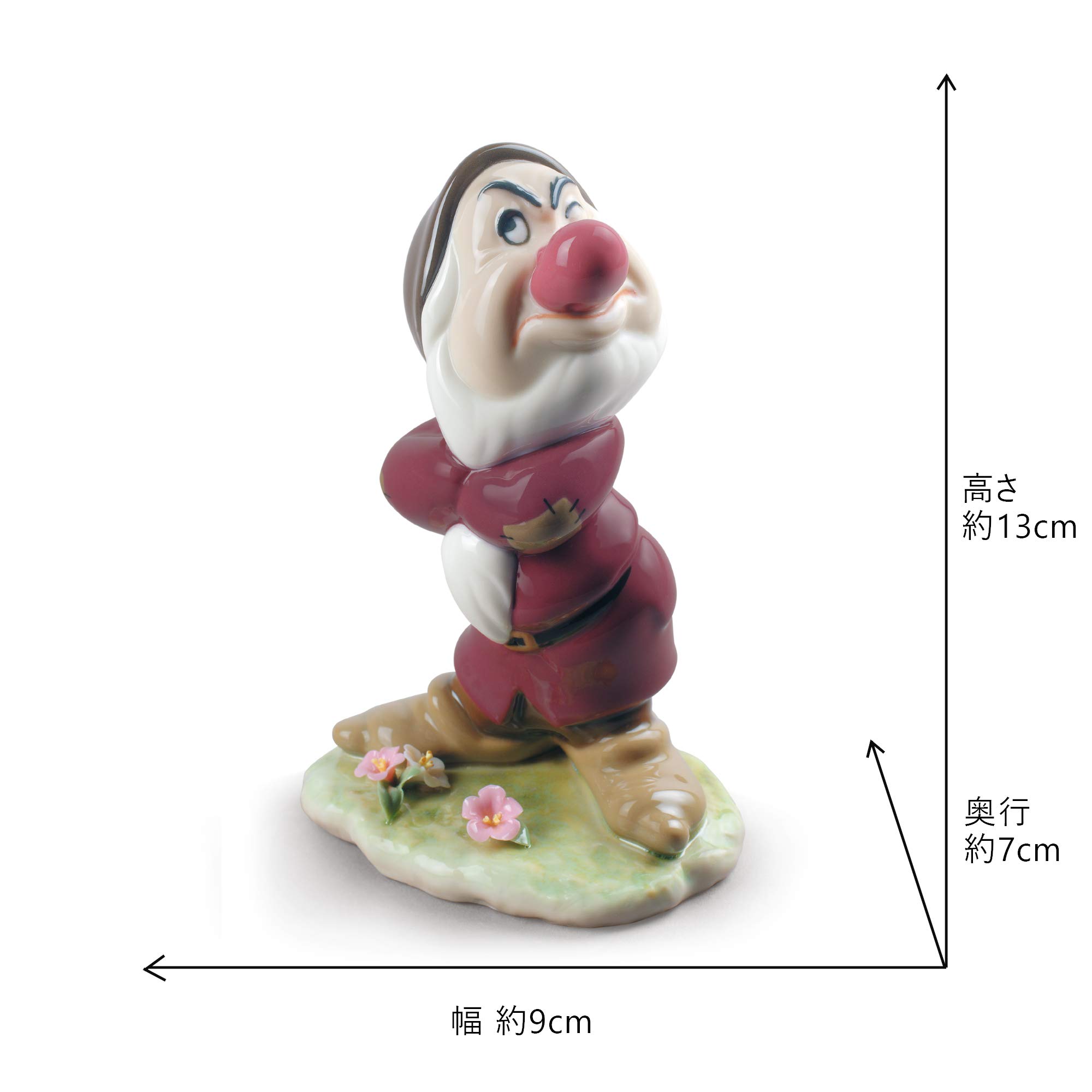 Lladró Disney Brontolo statua porcellana nanetto Biancaneve
