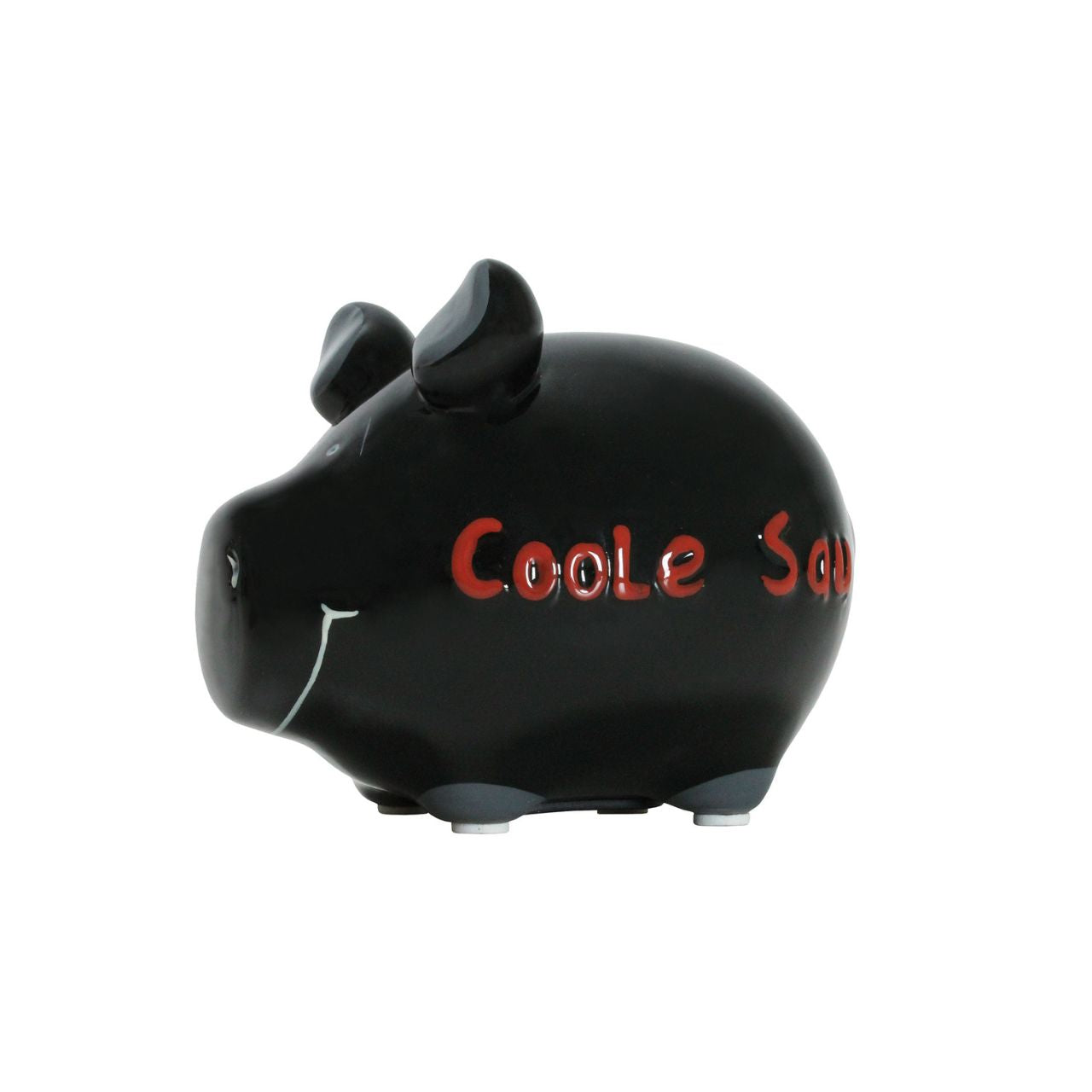Sparschwein Company Kleinschweine Coole Sau salvadanaio nero rosa
