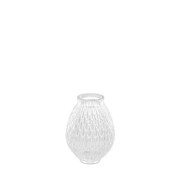 René Lalique Plumes vaso cristallo taglia S incolore