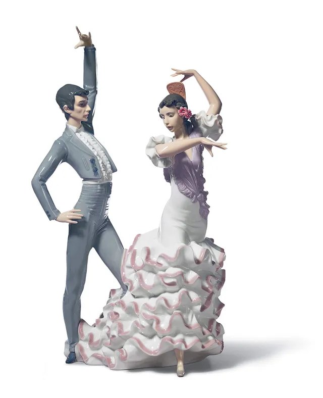 Lladró Sculture Coppia Amor Brujo figurina flamenco porcellana