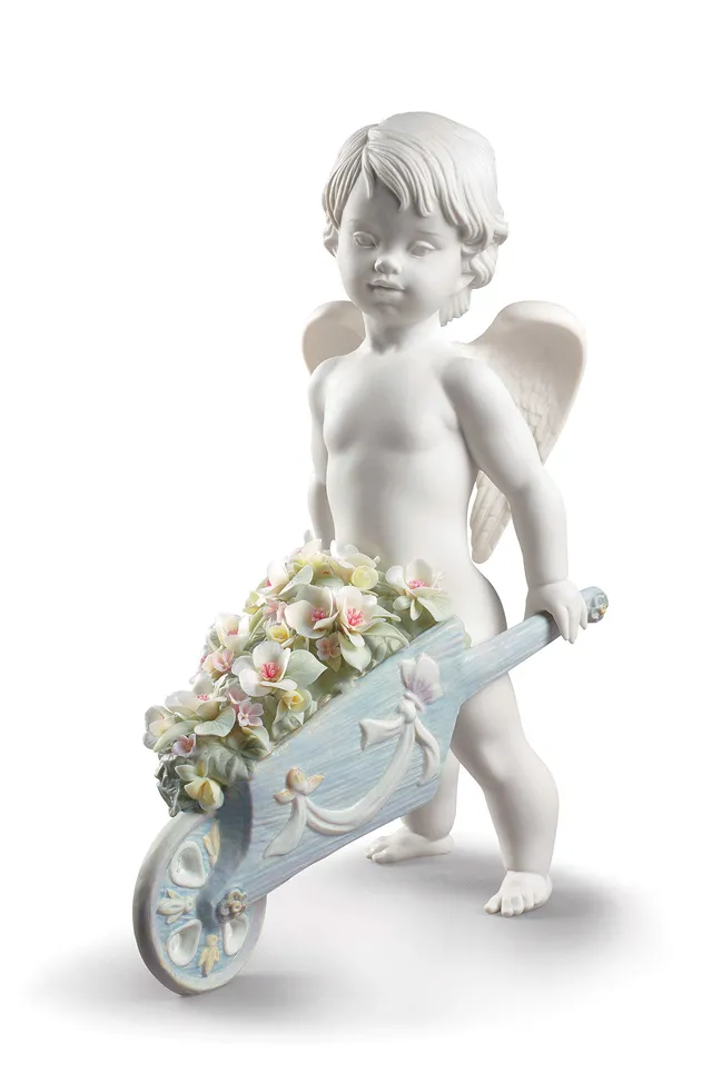 Lladró Fiore del Cielo statuetta angelo porcellana fatta a mano