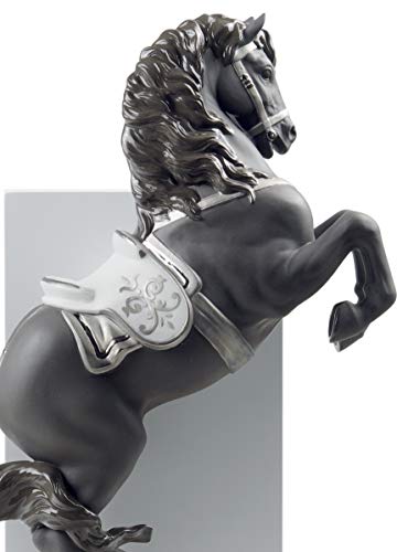 Lladró Sculture Cavallo Courbette statua argento