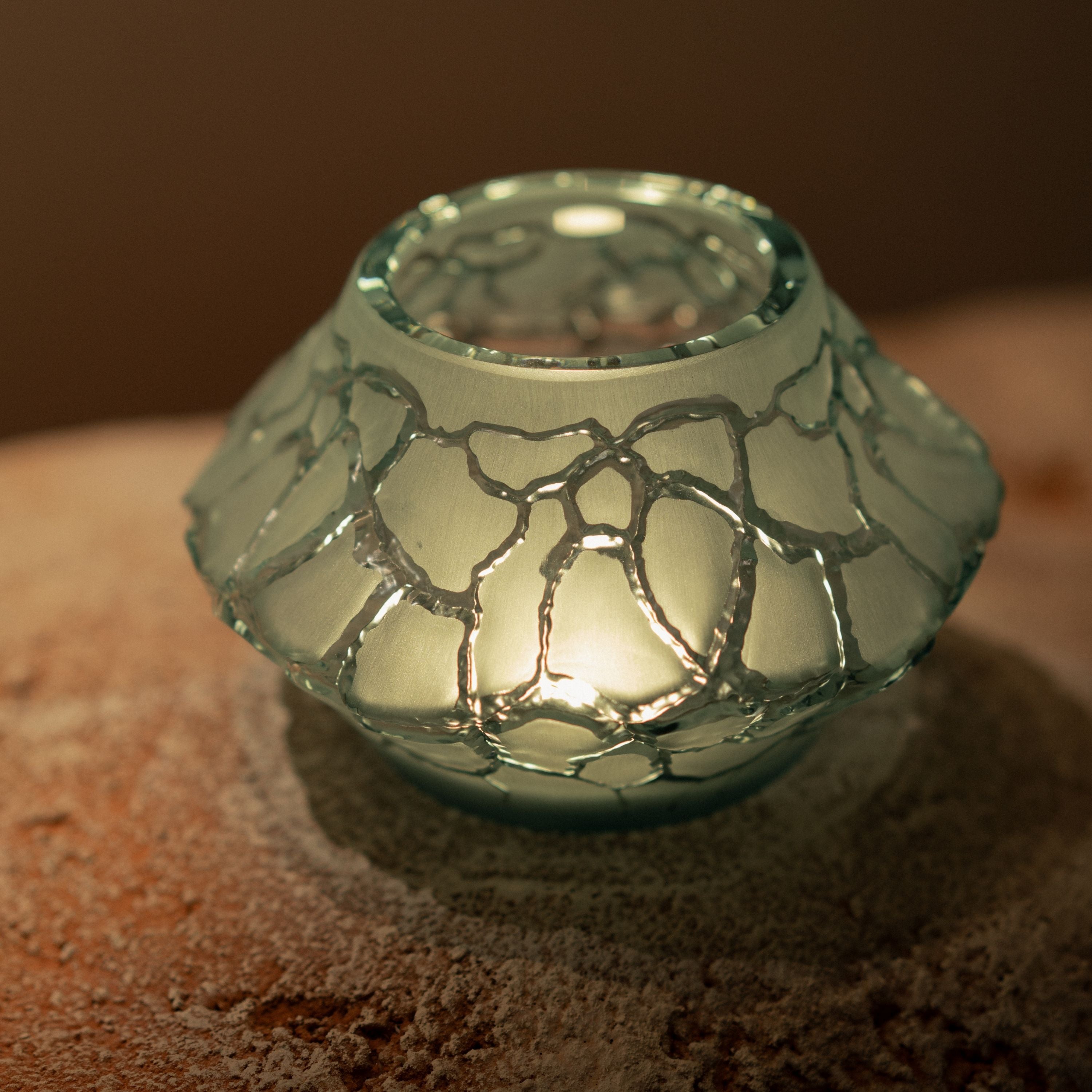 René Lalique Caldera Vaso cristallo blu taglia S