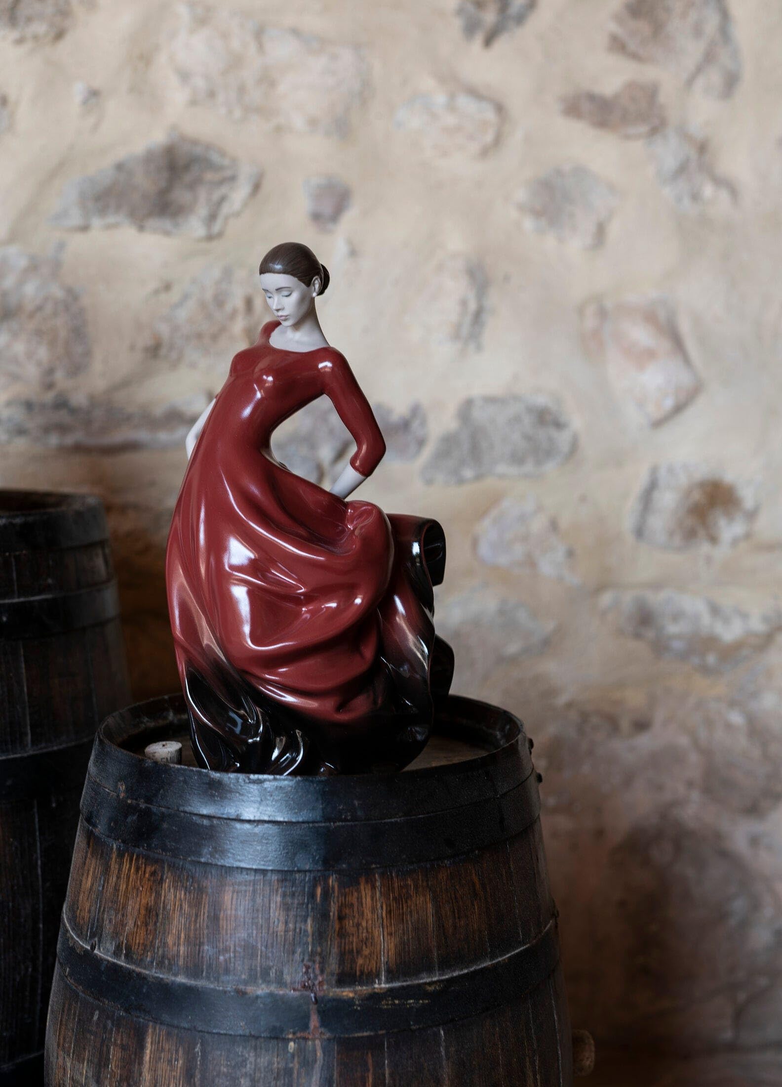 Lladró Sculture Donna Bulería Figurina Flamenco Rossa 33cm