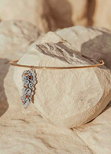 Lladró Coral Reef Collana Porcellana Azzurro e Oro