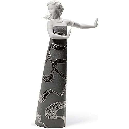 Lladró Sculture Eriteide figurina porcellana lustro argento
