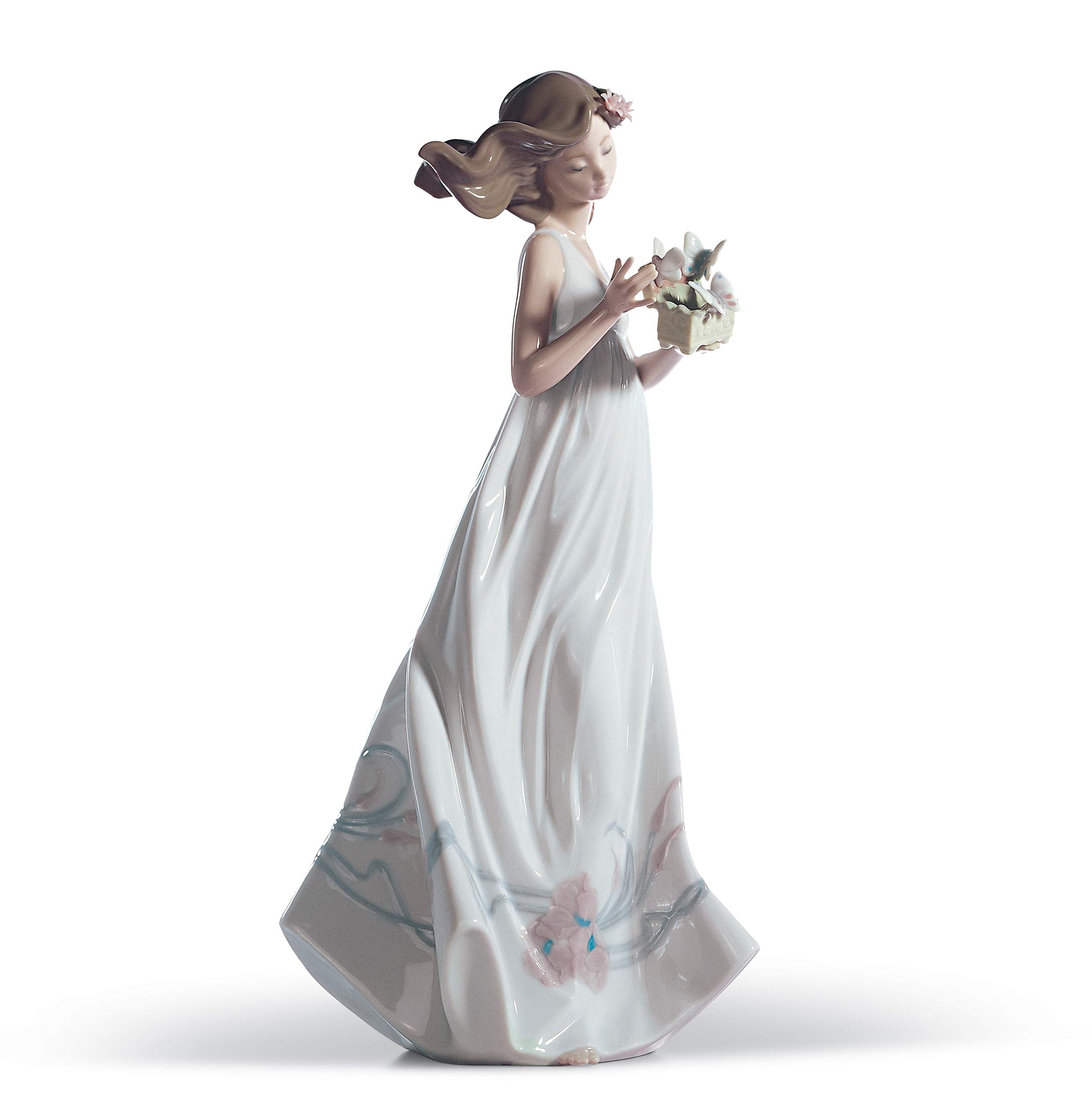 Lladró Tesori dell'Aria donna figurina porcellana fiori