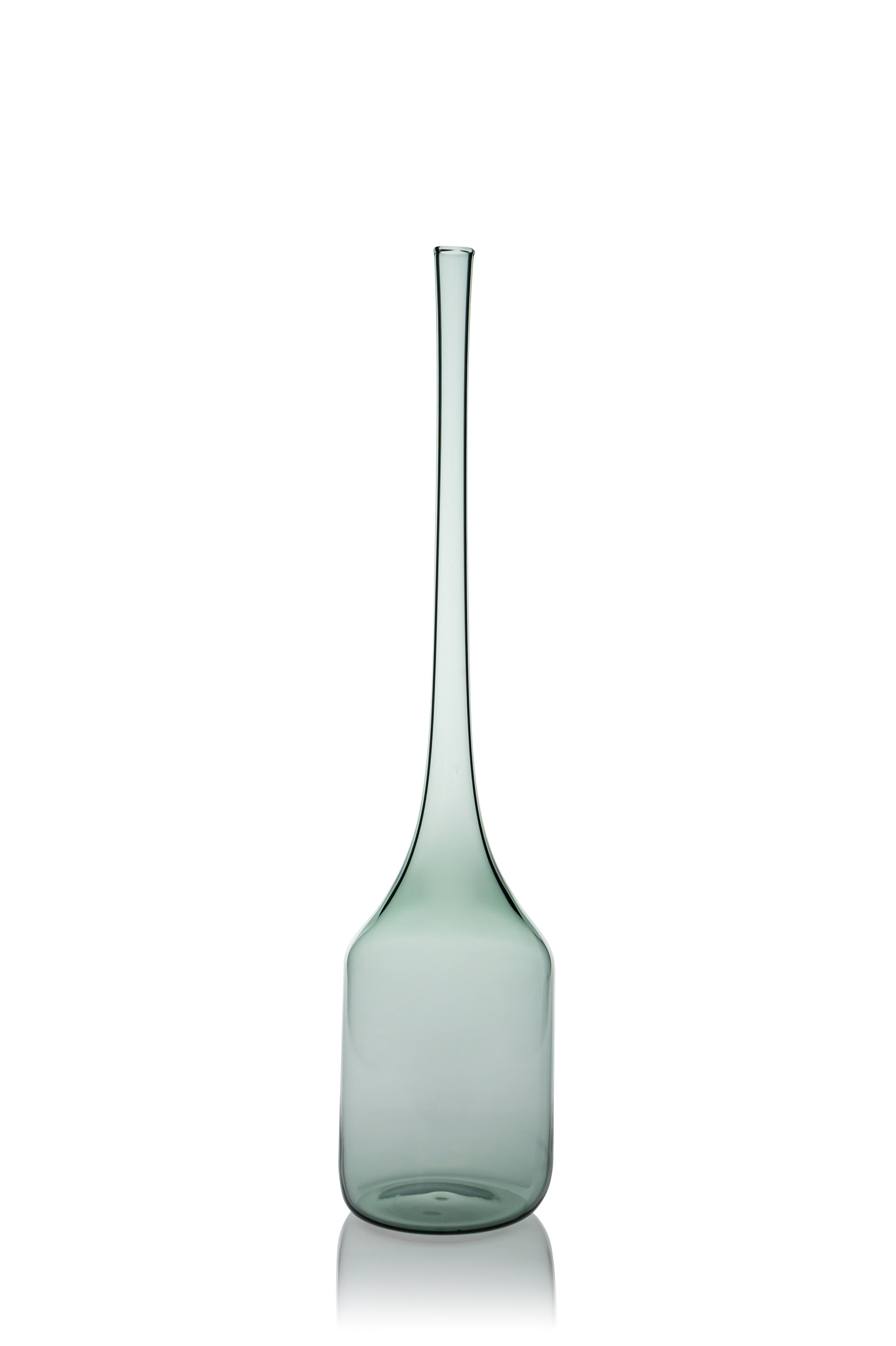 Vaporetto Essenza vaso vetro Murano arancione H 30 cm