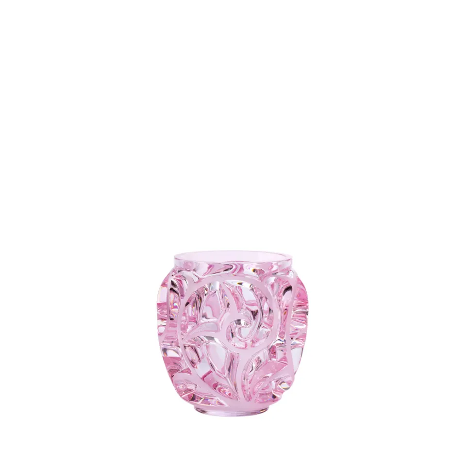 René Lalique Tourbillons Piccolo Vaso S vetro rosa