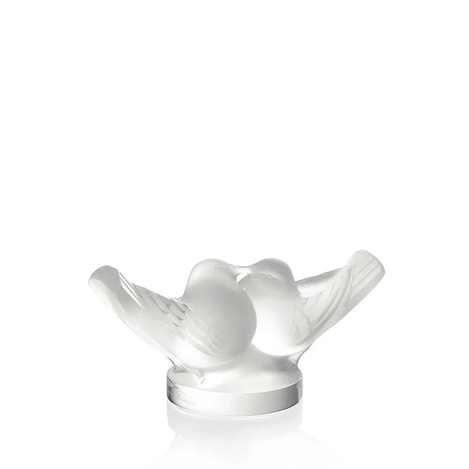 Lalique Lovebirds scultura 2 piccioncini cristallo L