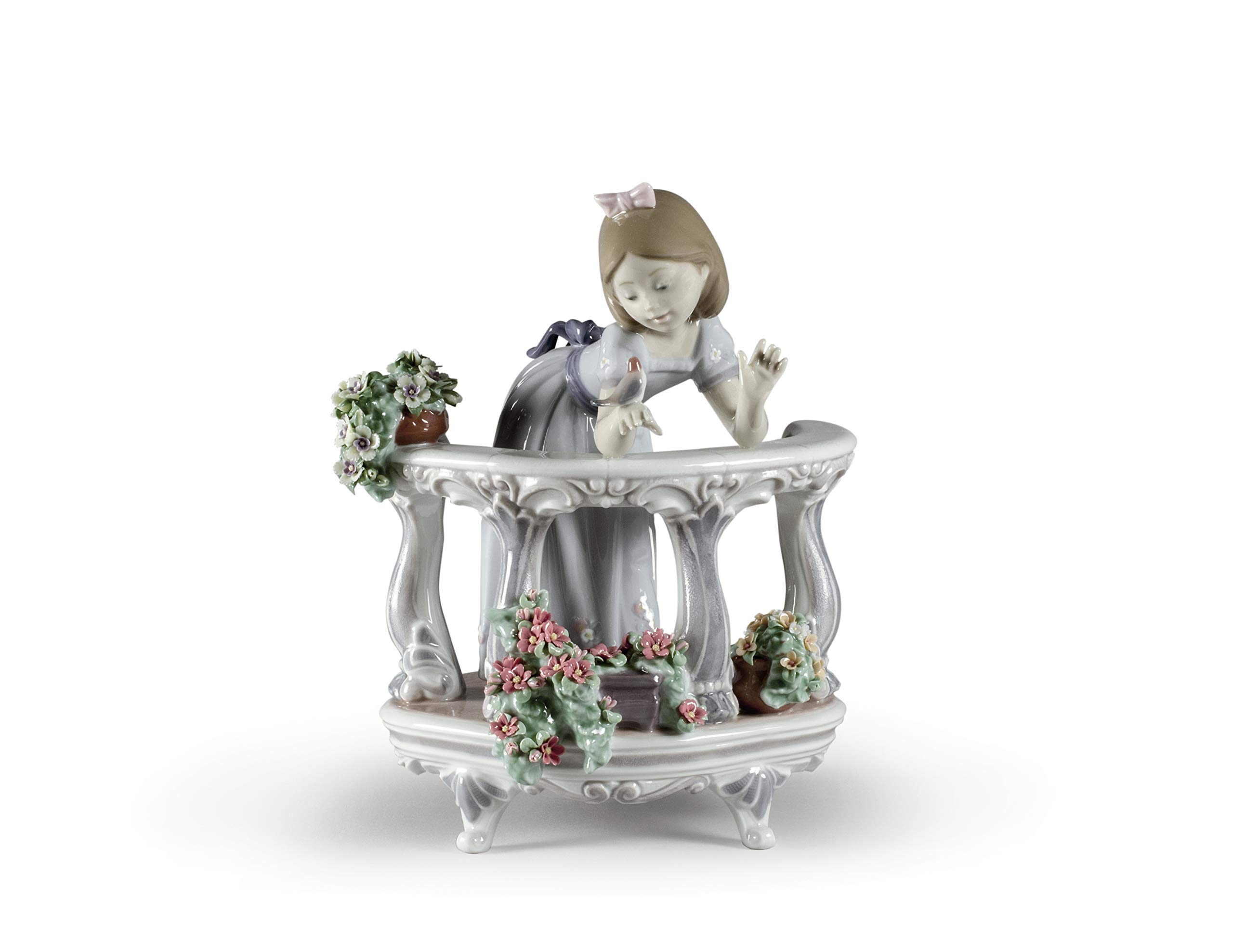 Lladró Sculture Risveglio Primavera figurina bimba fiori