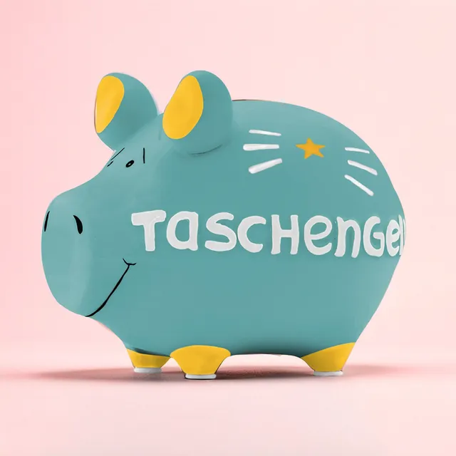 Sparschwein Kleinschweine Taschengeld salvadanaio piccolo verde ceramica