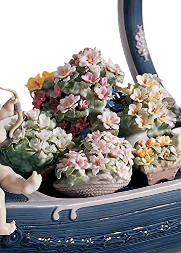 Lladró Gondola of Love scultura porcellana coppia in gondola