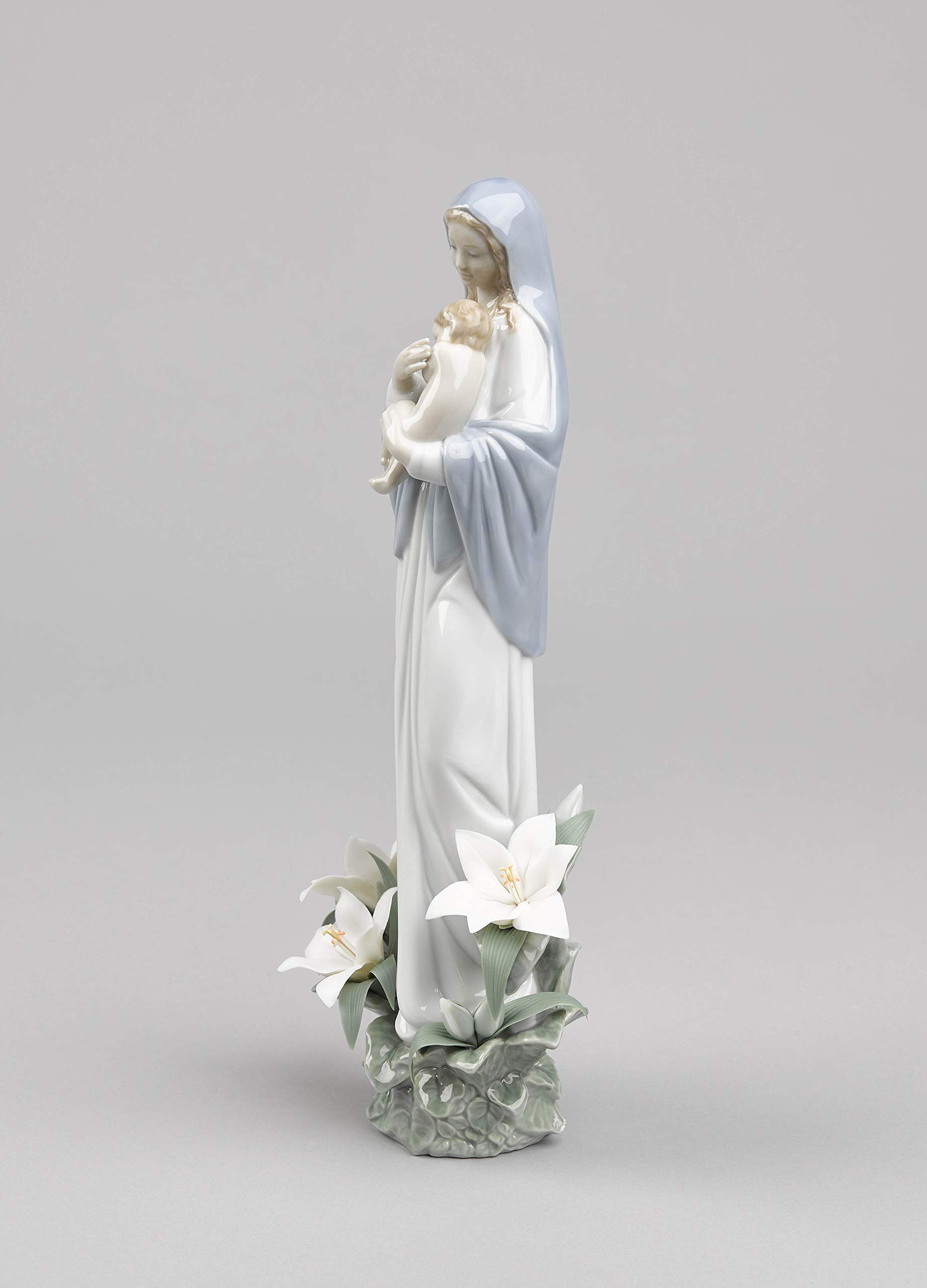 Lladró Sculture Madonna dei Fiori Statuetta Porcellana