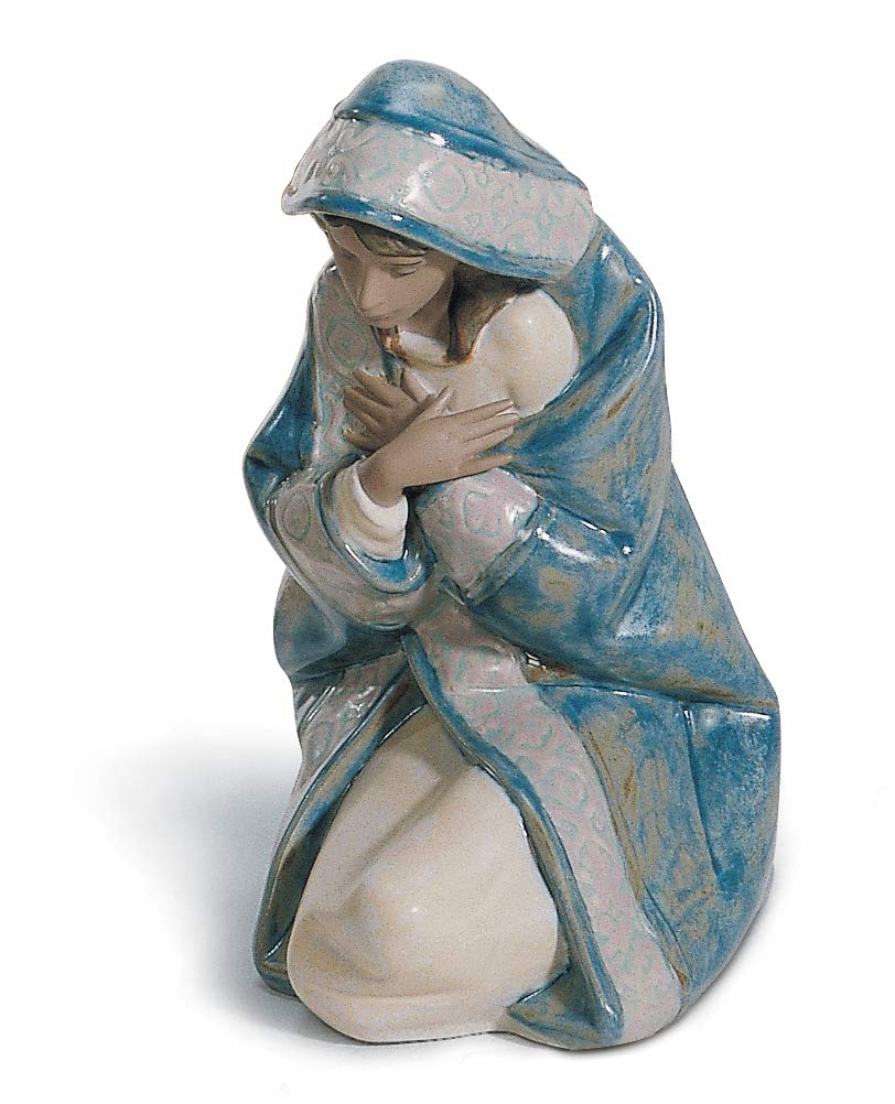 Lladró Sculture Natività Maria figurina gres opaco