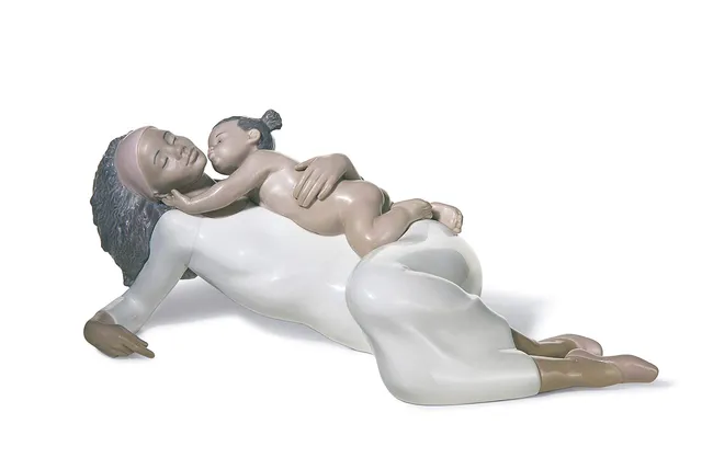 Lladró Sculture Baci Alla Mamma figurina madre porcellana