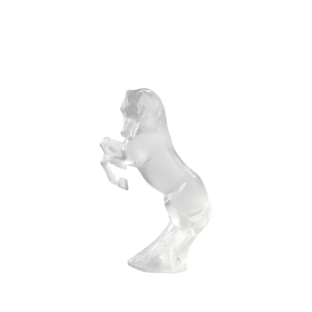 René Lalique Prancing Horse scultura cristallo taglia L