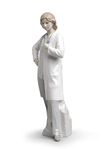 Lladró Sculture Dottoressa statuetta medico porcellana laurea