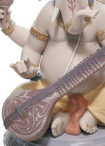 Lladró Sculture Ganesha con Veena statua ganesha porcellana