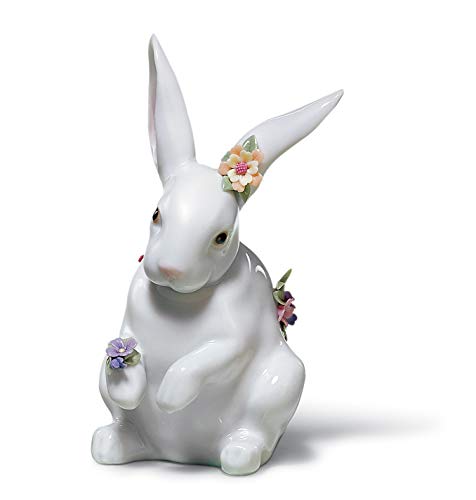 Lladró Sculture Coniglietto con Fiori figura coniglio porcellana