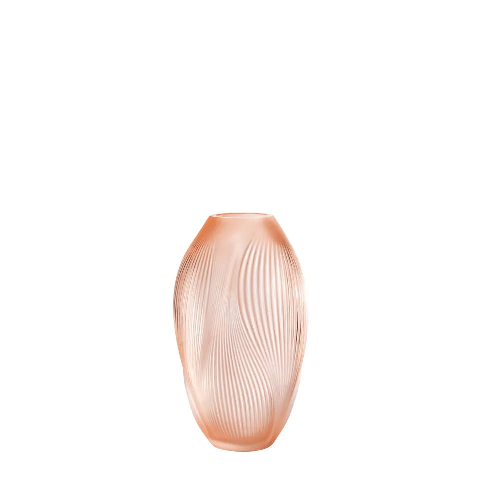 René Lalique Alizé Vaso M in Cristallo Corallo