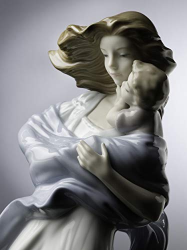 Lladró Sculture Madre Tenero Abbraccio figurina madre e figlio bianco