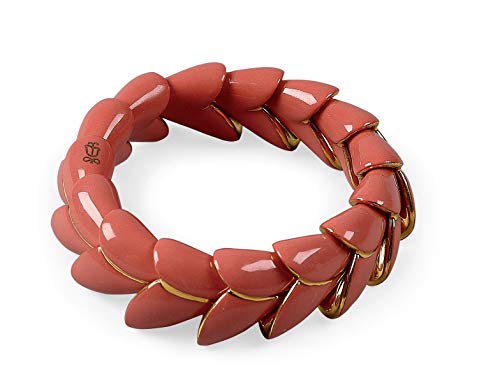 Lladró Gioielli Heliconia Bracciale in porcellana corallo