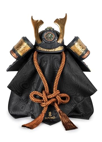 Lladró Sculture Casco Samurai figura arancione