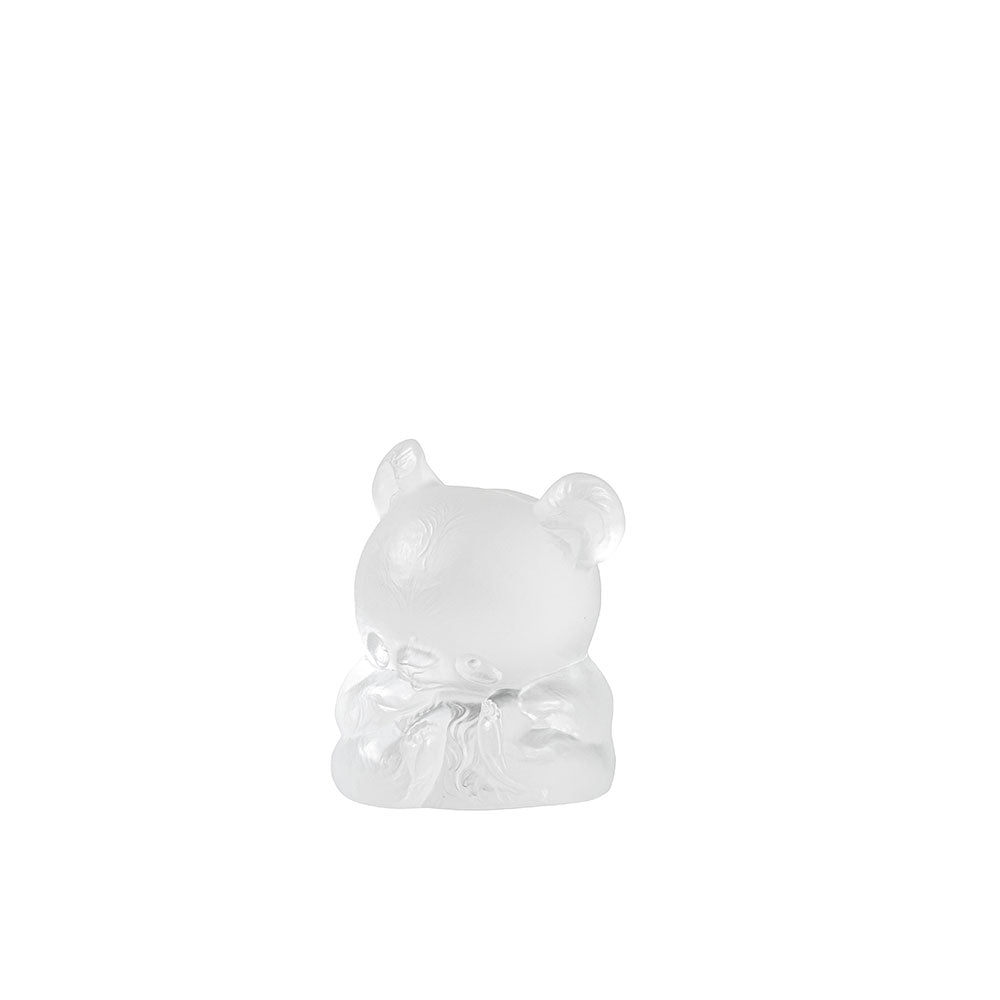 Lalique Art Yuan-Yuan Panda Scultura Cristallo S