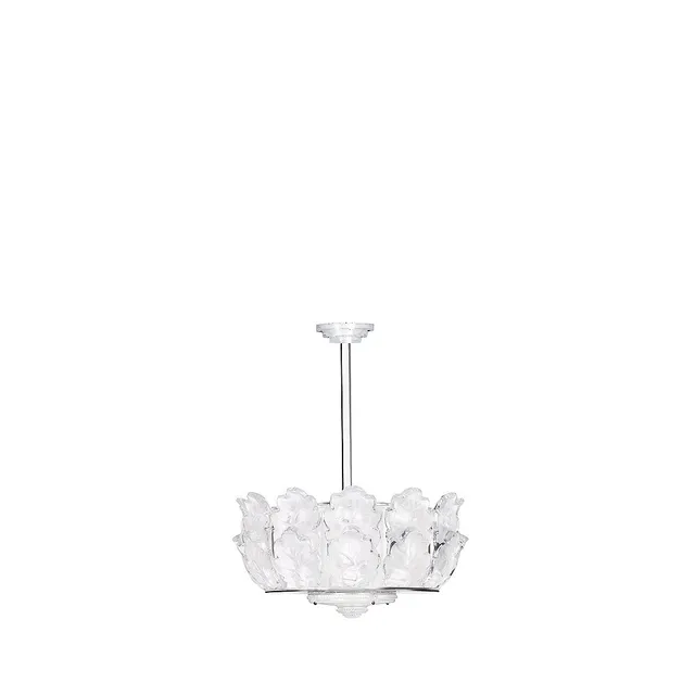 Lalique Chêne Chandelier lampadario cristallo 12 elementi satinato