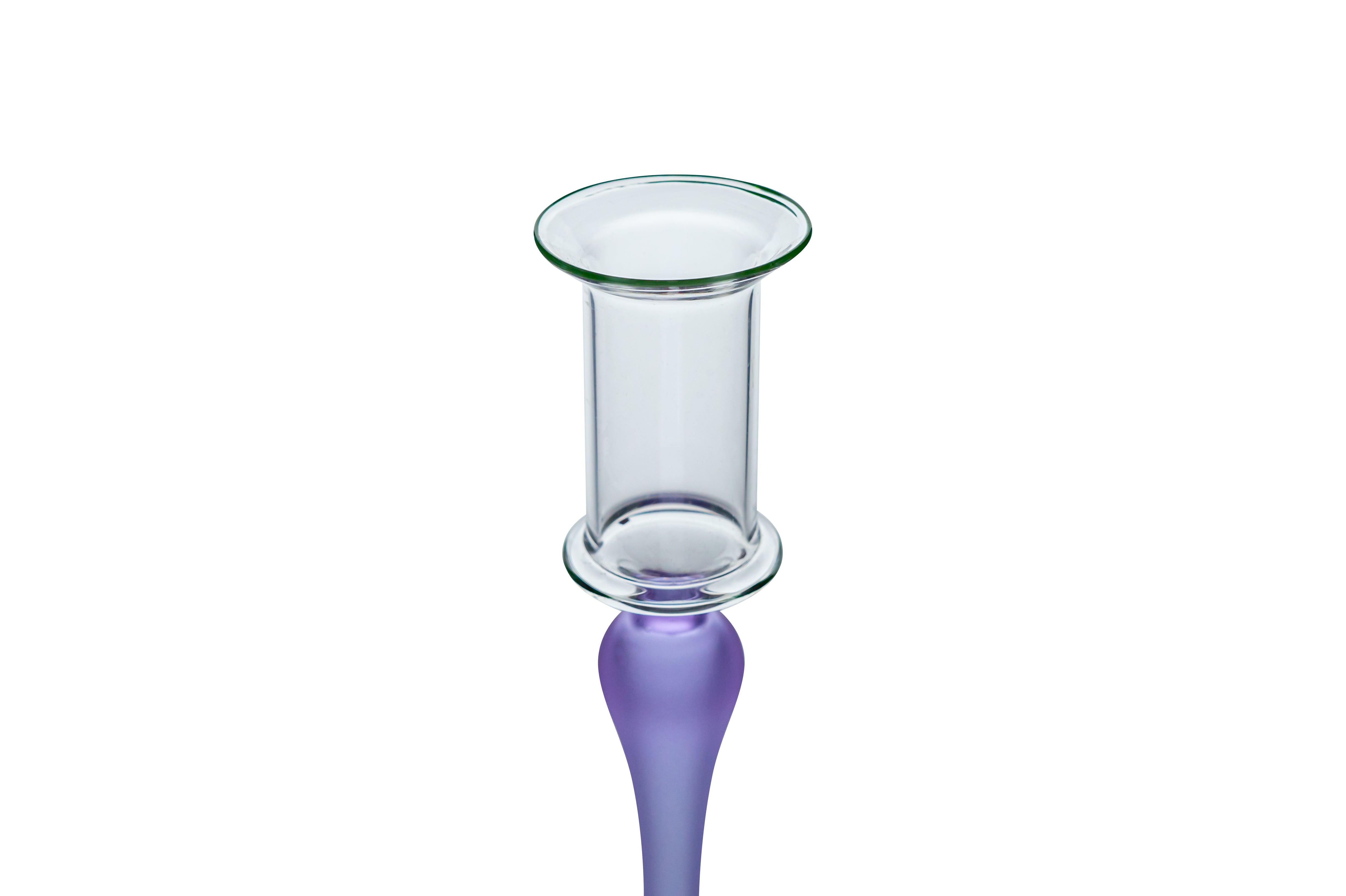 Vaporetto Luce candeliere vetro borosilicato verde 22 cm
