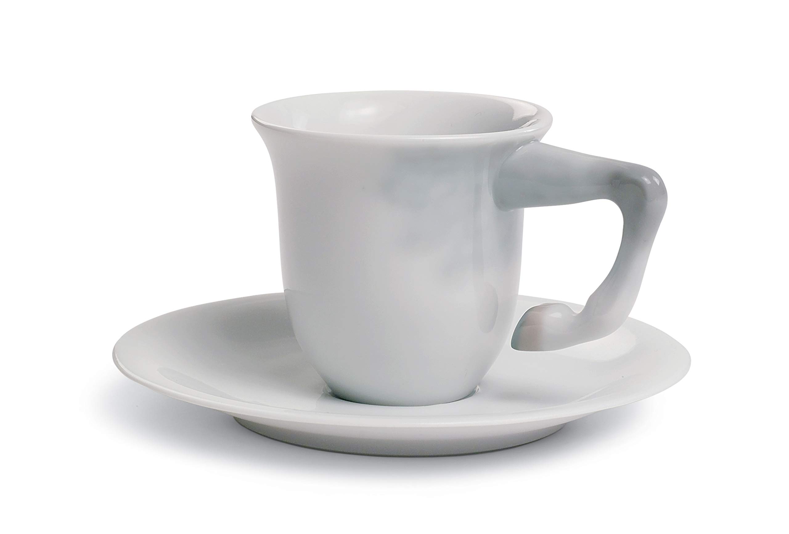 Lladró Equus tazza da caffè con piattino porcellana bianca