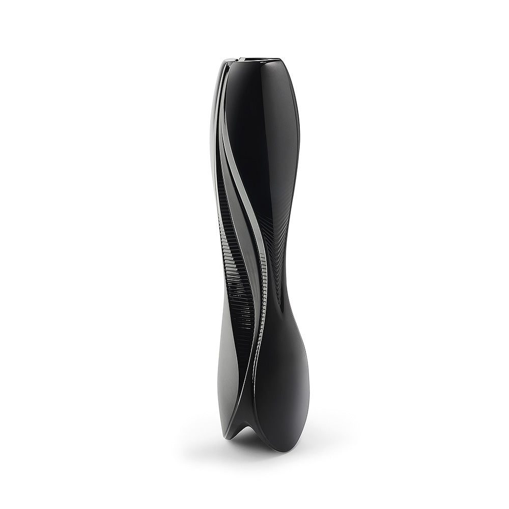 René Lalique Visio vaso cristallo nero Zaha Hadid M