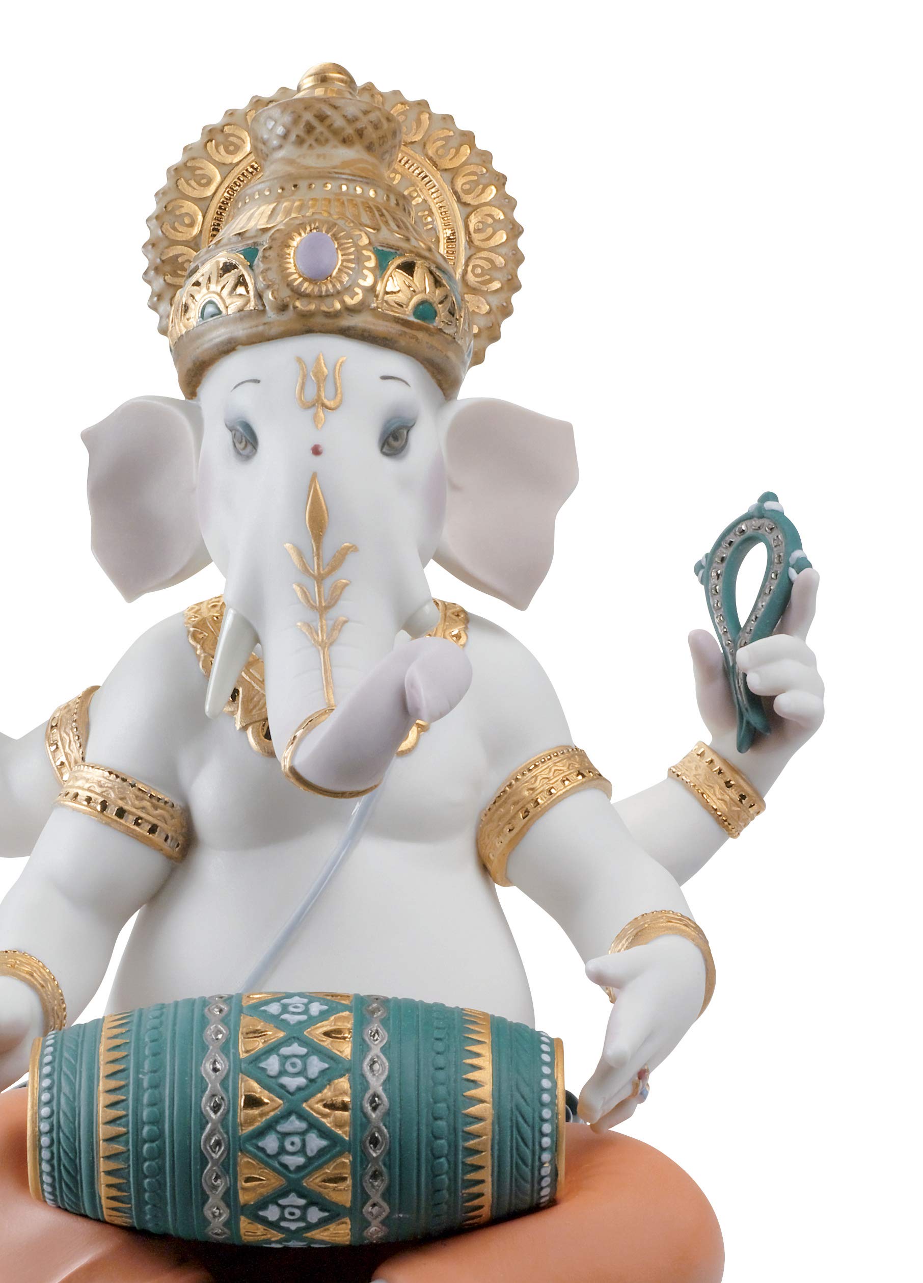 Lladró Ganesha con Mridangam Figurina Edizione Limitata