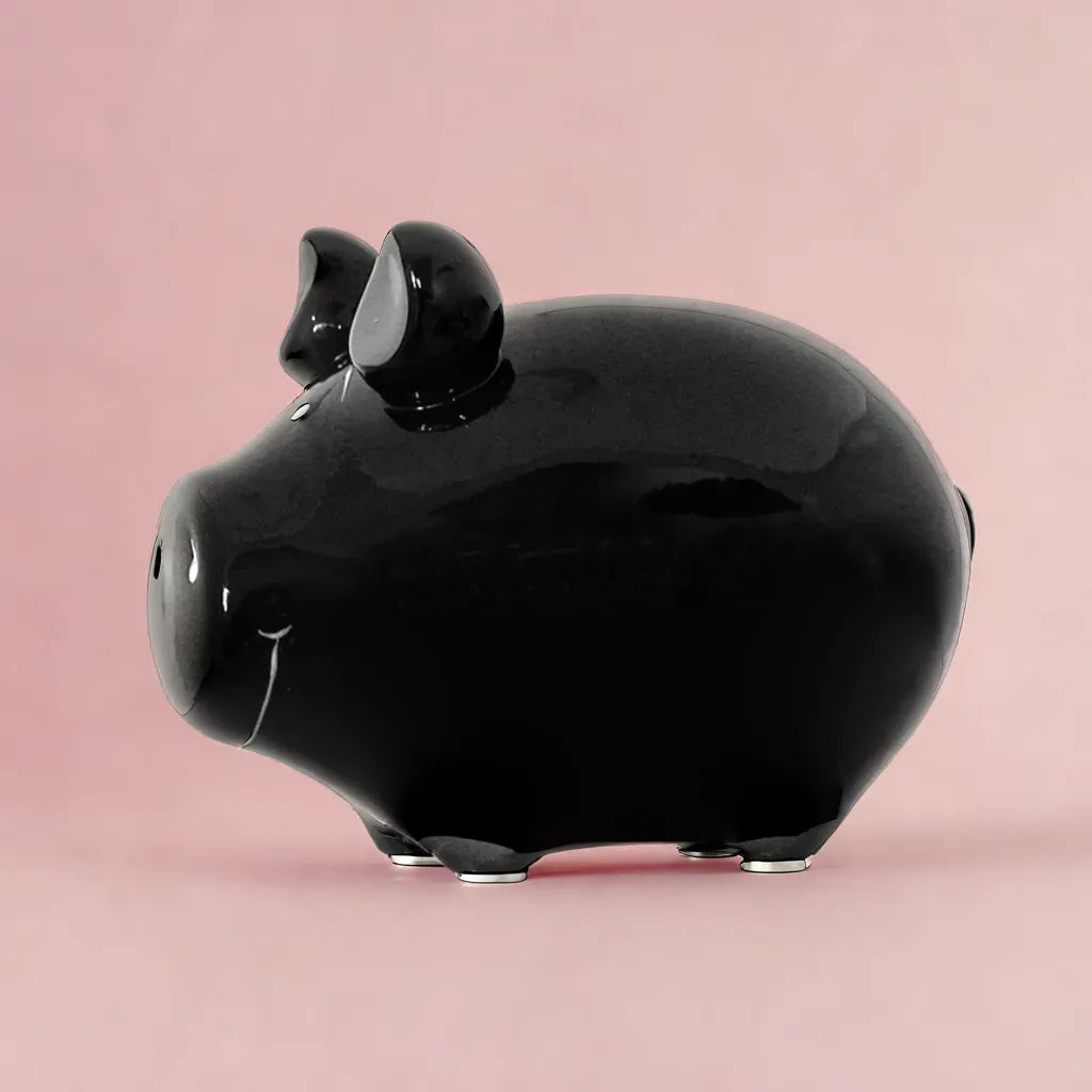 Sparschwein Company Kleinschweine Basic Schwarz salvadanaio maialino nero piccolo