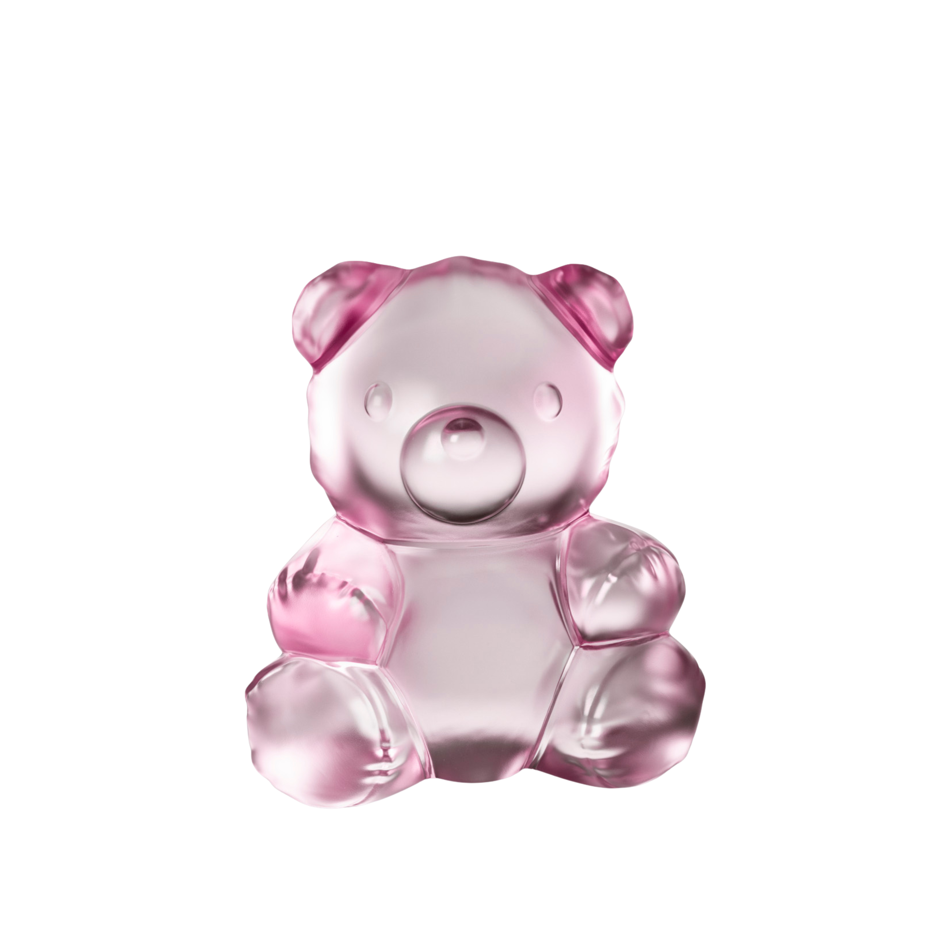 René Lalique Teddy Air scultura orso cristallo rosa L