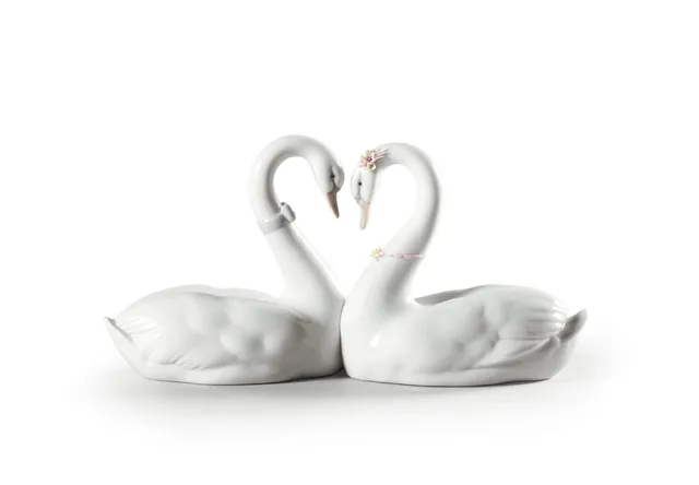 Lladró Sculture Cigni Amore Senza Fine figura porcellana