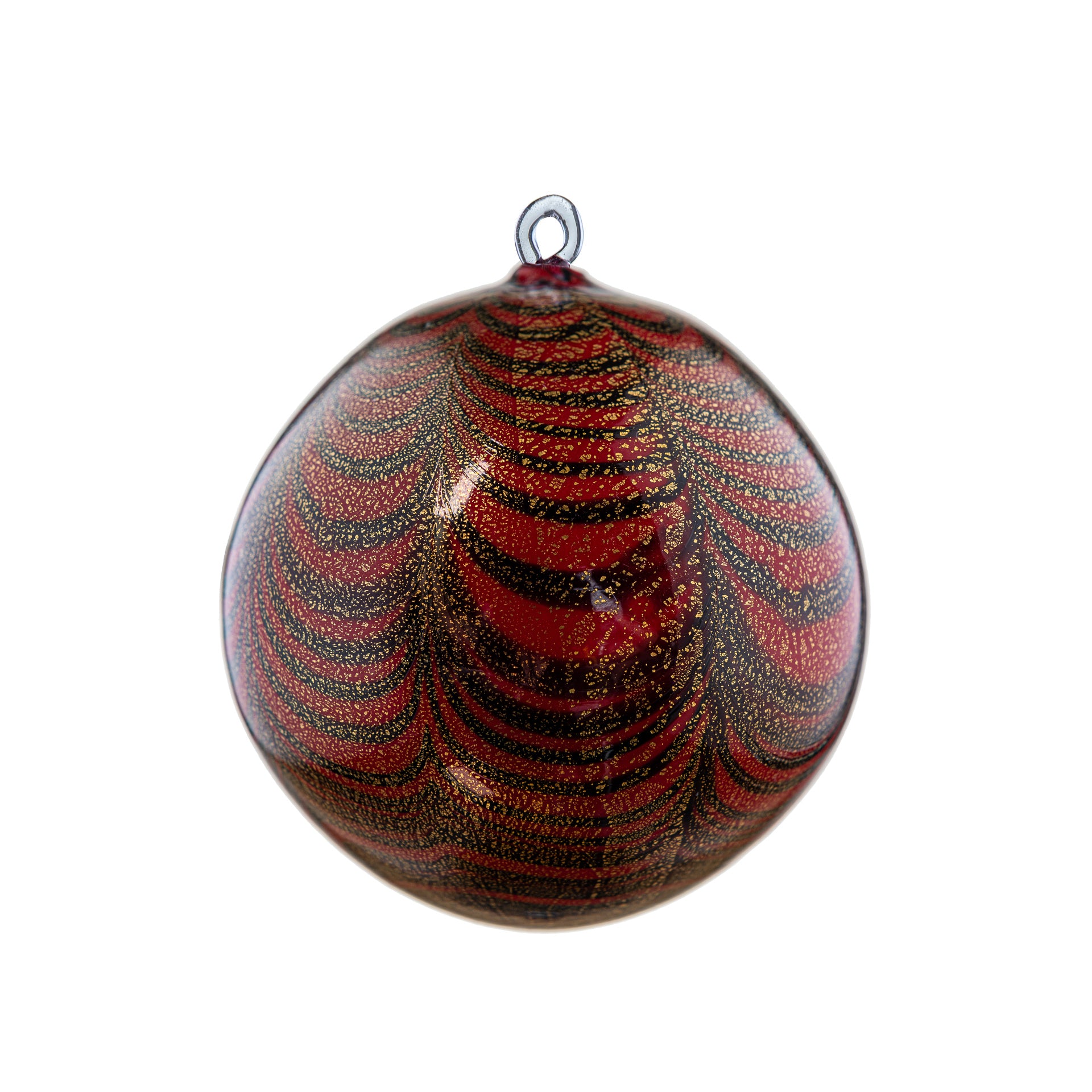 Vaporetto Christmas pallina Natale vetro Murano trasparente D 8,5