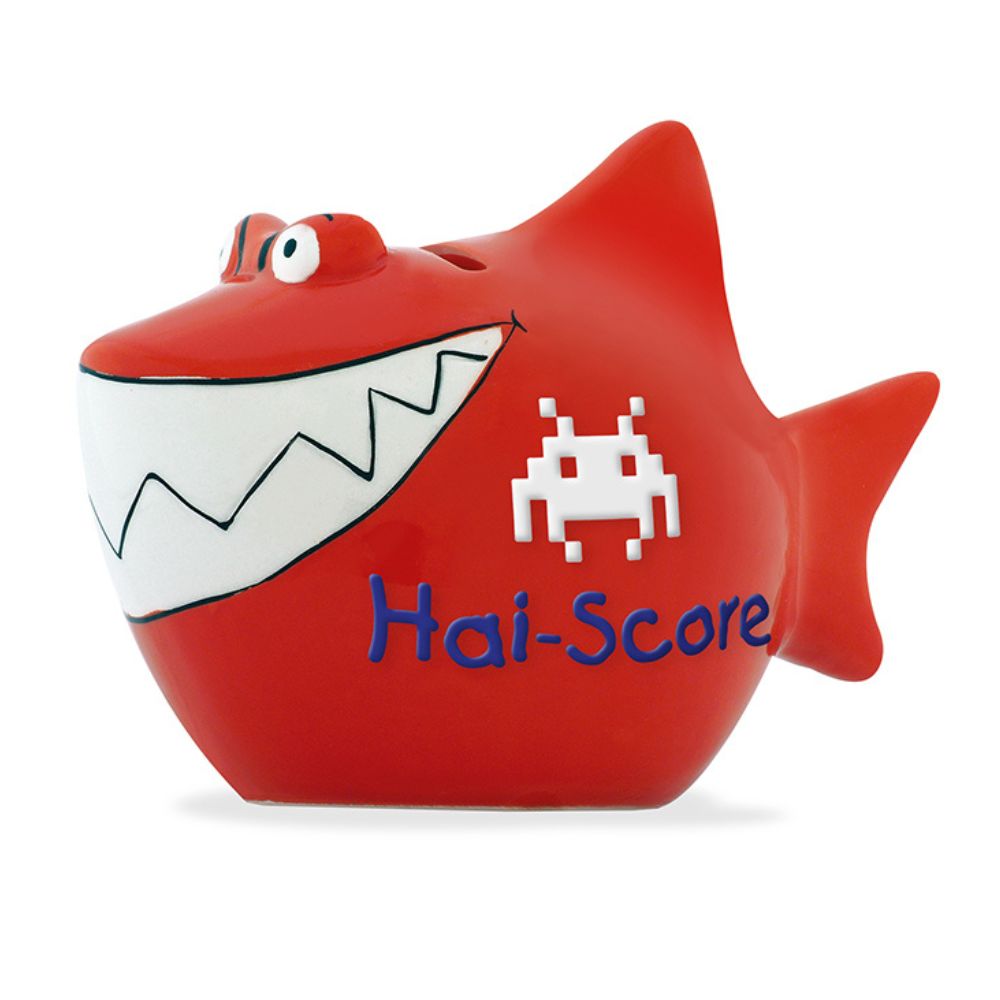 Sparschwein Company Kleinhaie Hai-Score salvadanaio squalo ceramica